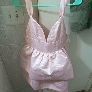 Pink cheetah print mini dress